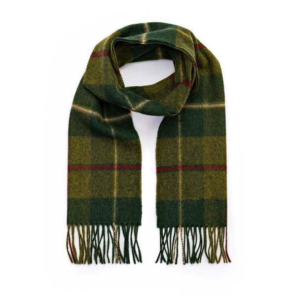 Wool Scarf in Irish Country Green Plaid