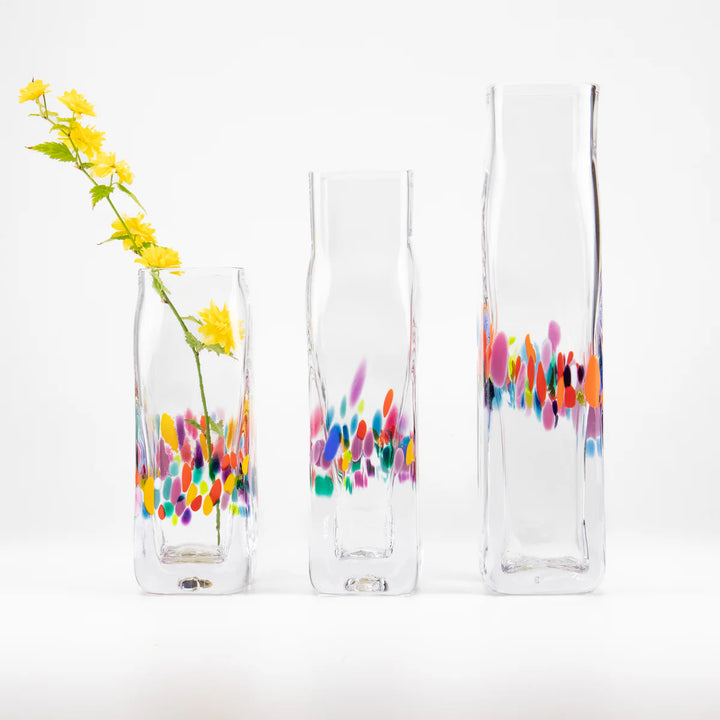 Festival Square Glass Vase - Small