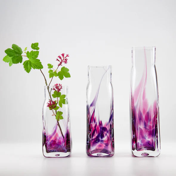 Berry Glass Square Vase - Medium