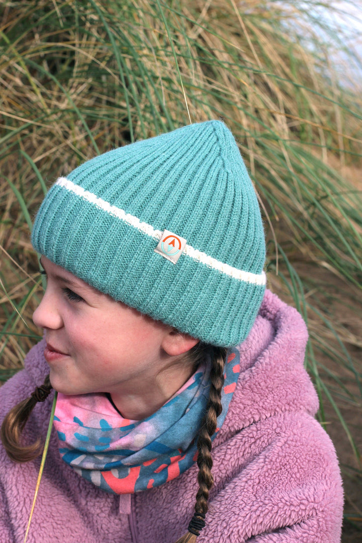 Junior Beanie in Seagrass Green