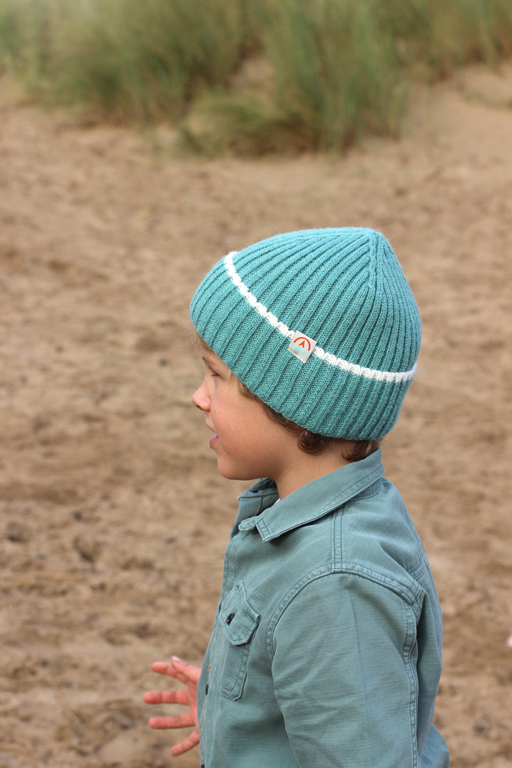 Junior Beanie in Seagrass Green