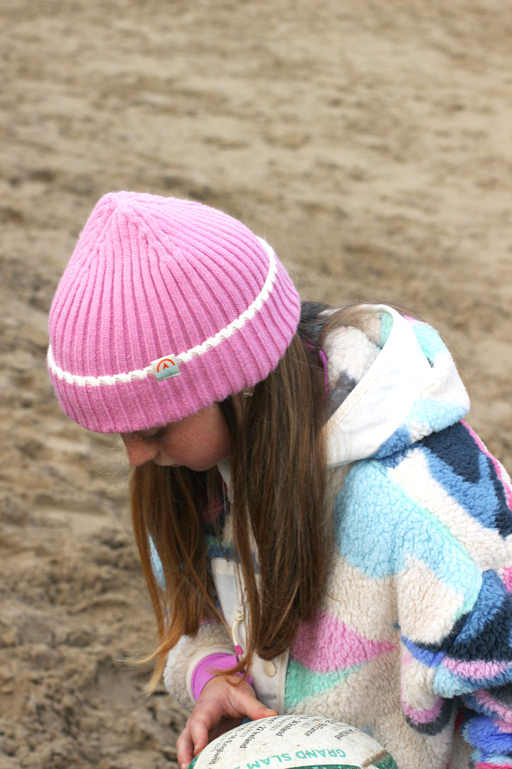 Junior Beanie in Raspberry Pink