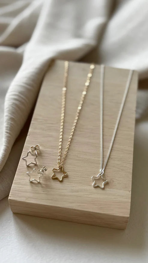 Always With You Necklace in Silver with Gold Star