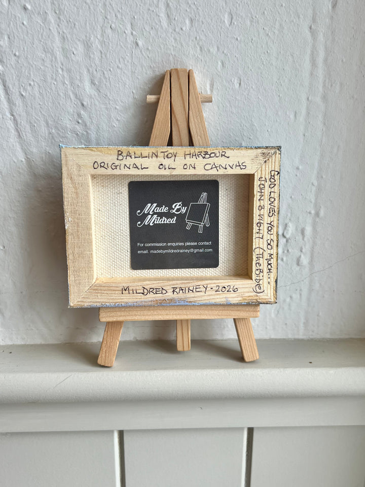 Ballintoy Harbour – Original Mini Easel Painting