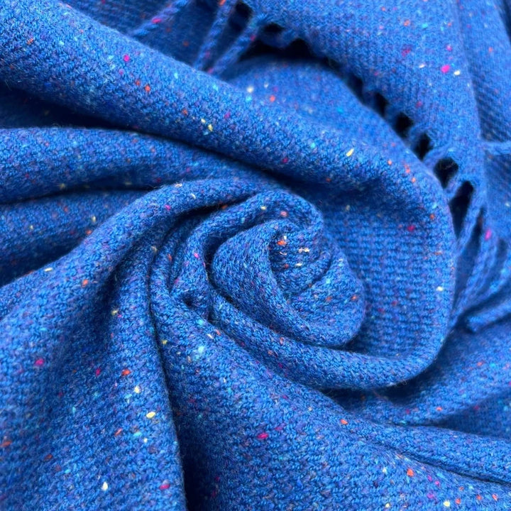 Lambswool Throw  in Blue Inishfree