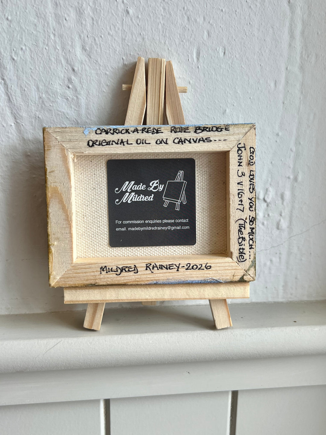 Carrick-a-Rede – Original Mini Easel Painting