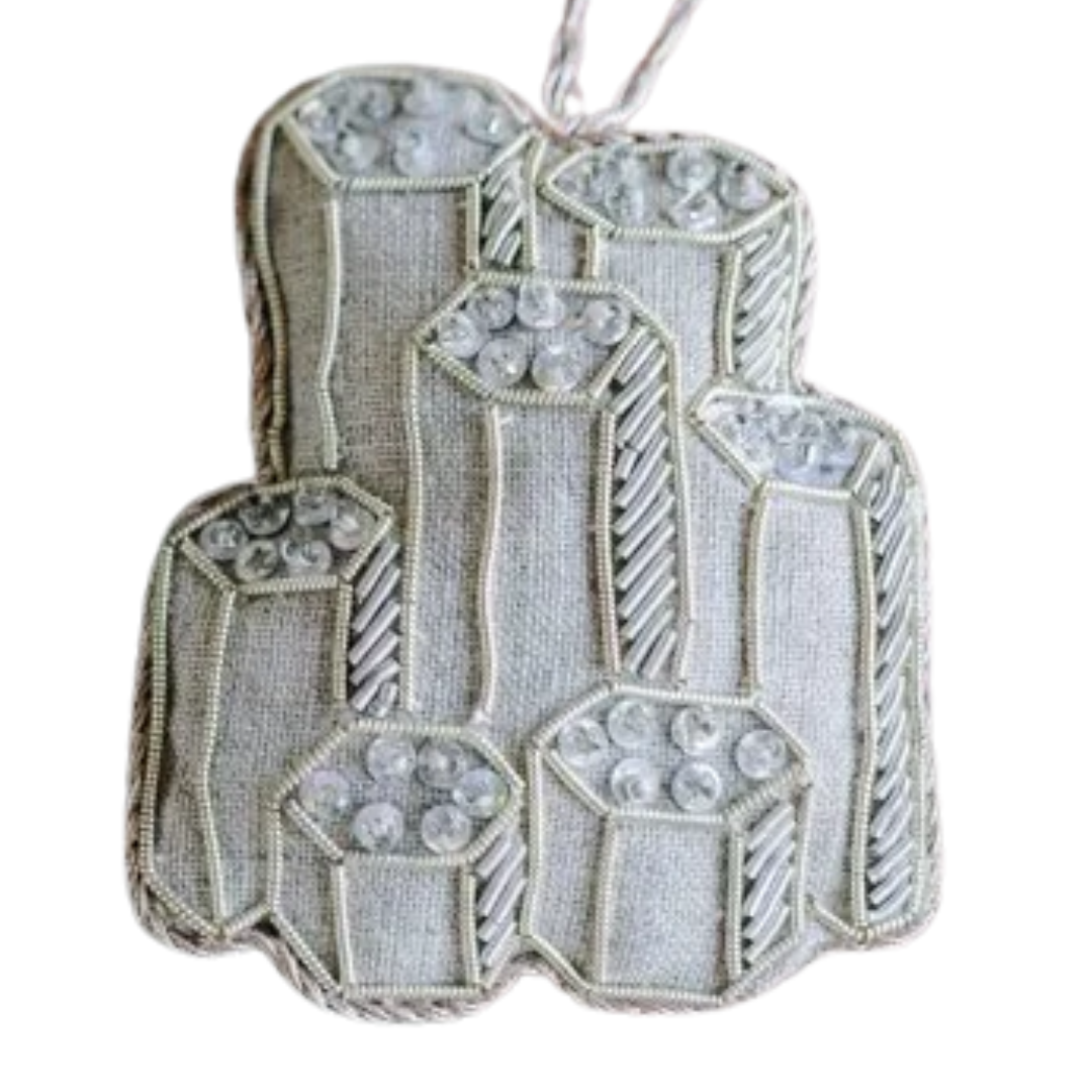 Grey Irish Linen Handmade Giants Causeway Decoration