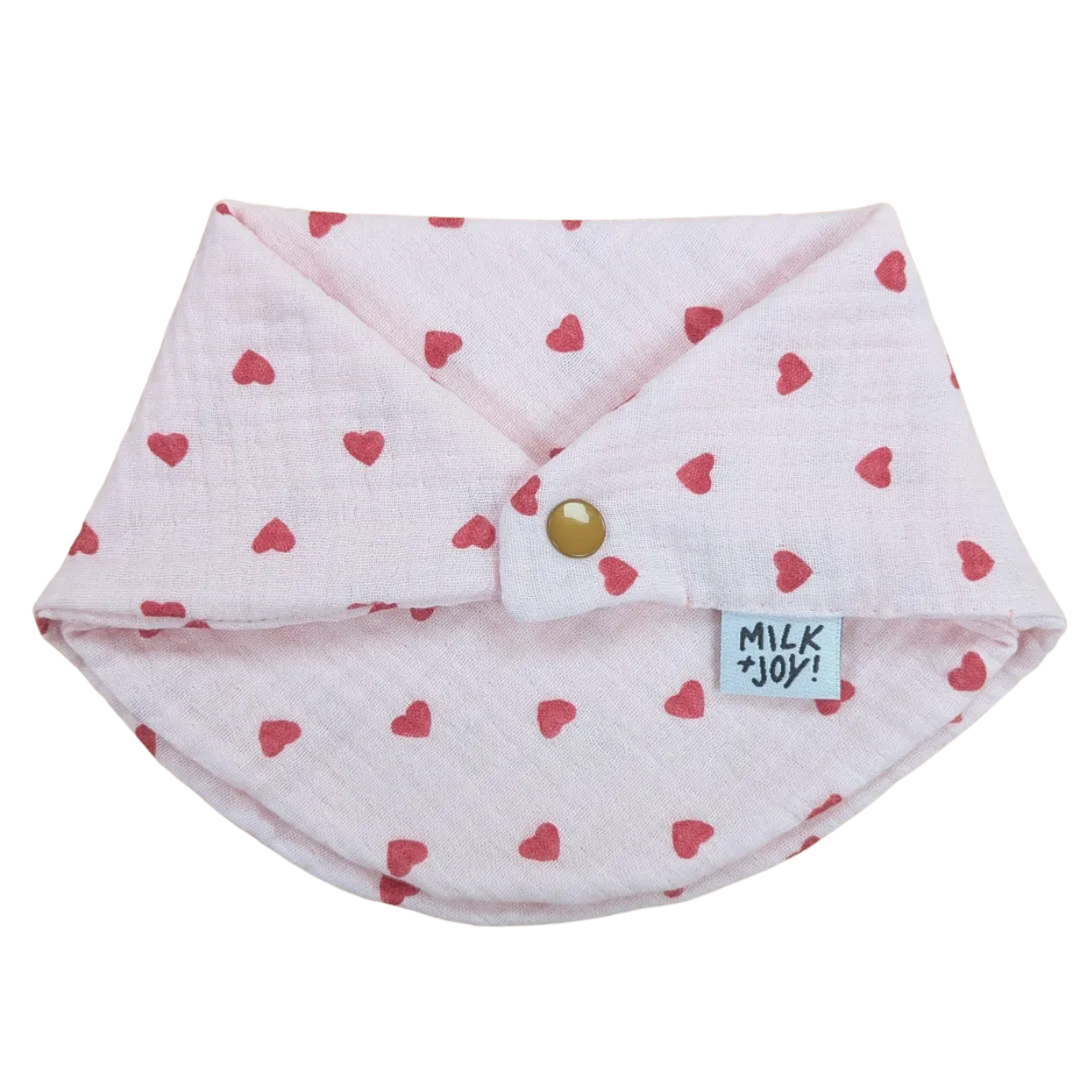 Sweet Heart Reversible Muslin Bib