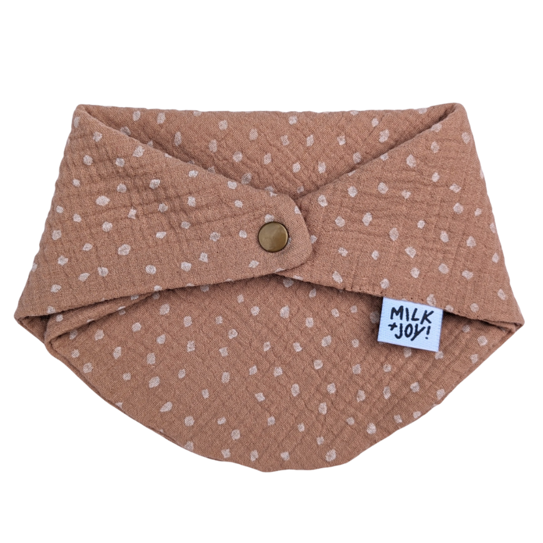 Ginger Splash Reversible Muslin Bib