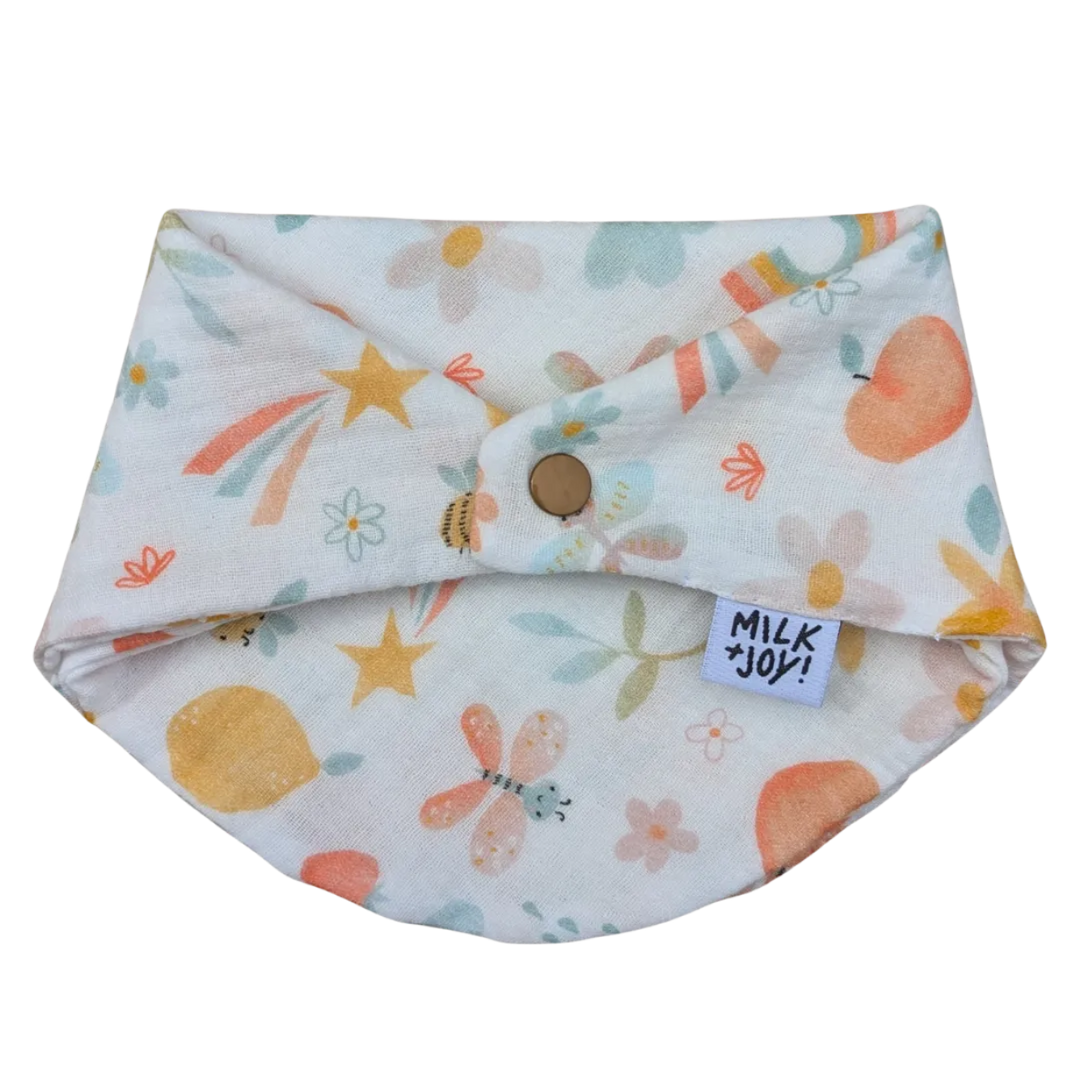 Sunshine & Rainbows Reversible Muslin Bib