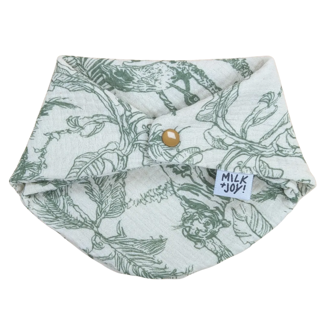 Palm Paradise Reversible Muslin Bib