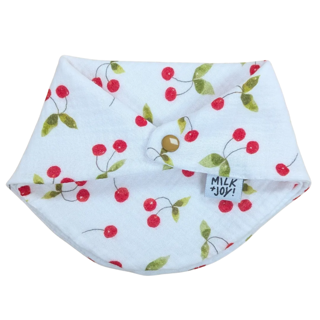 Cherries Reversible Muslin Bib
