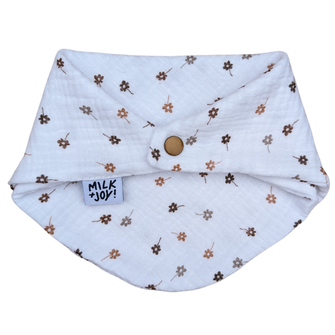 Falling Blossom Reversible Muslin Bib