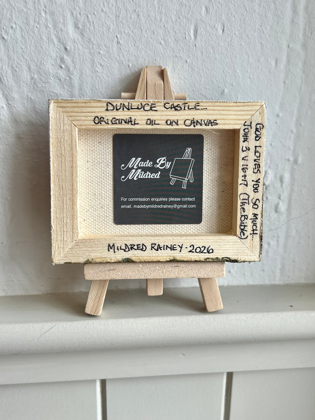 Dunluce Castle – Original Mini Easel Painting