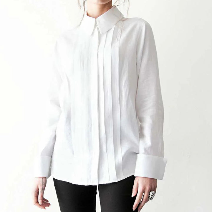 Fiona - Irish Linen Blouse in White