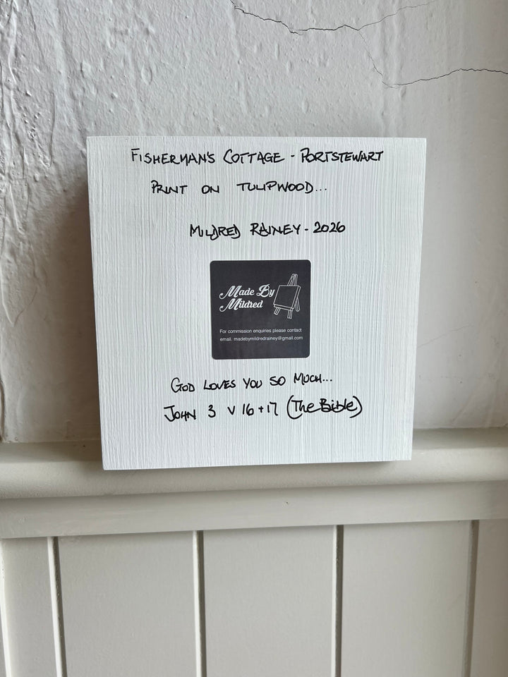 Fisherman’s Cottage – Tulip Wood Block Print