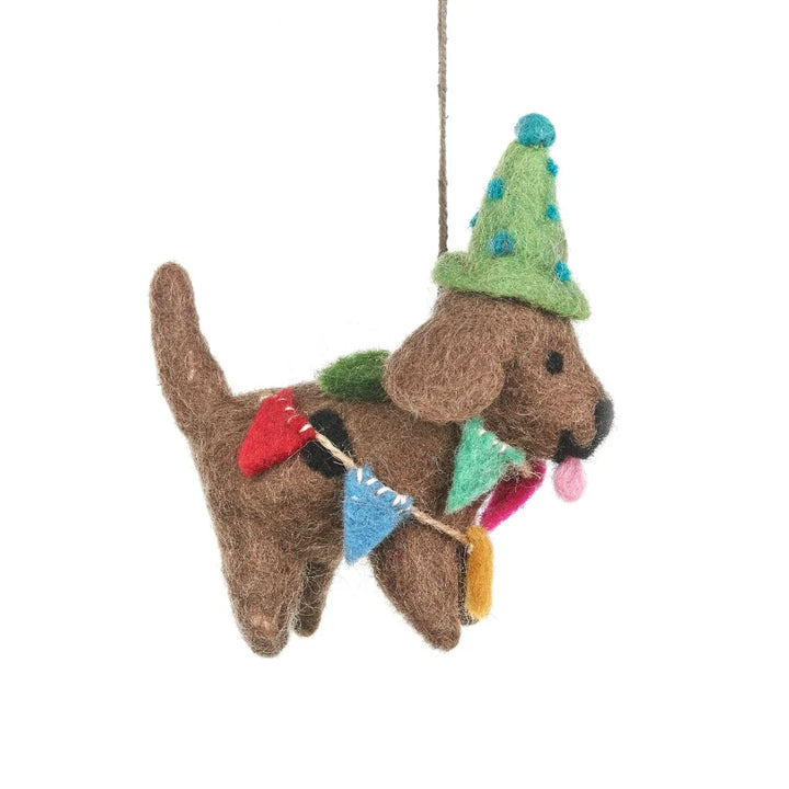 Party Pooch Hanging Dog Decoration