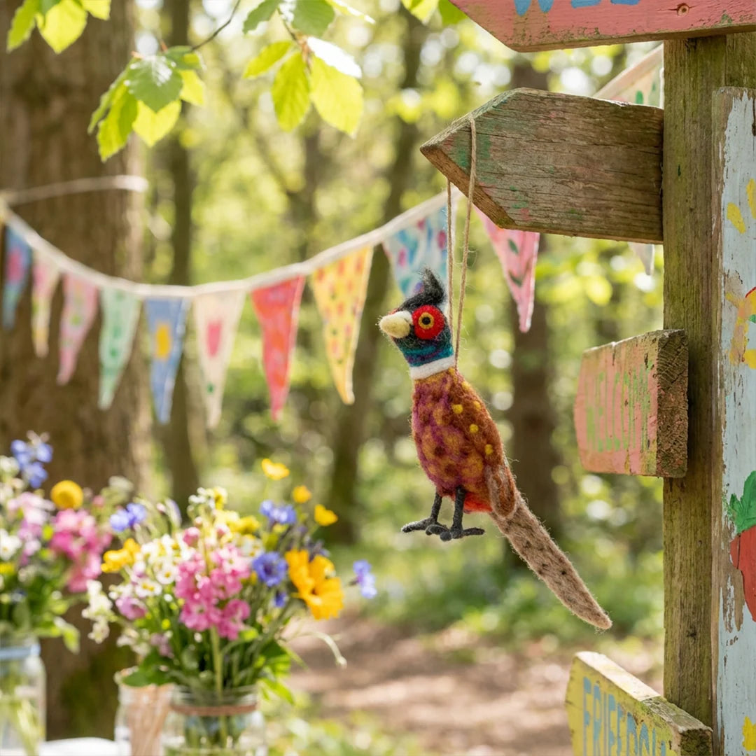 Philippa the Pheasant Woodland Hanging Decoration