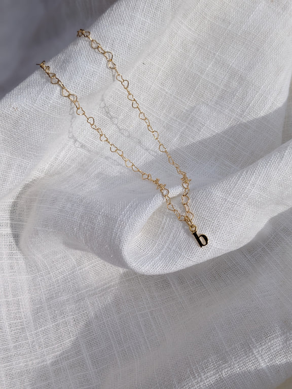 Heartie Short Chain in Gold Vermeil