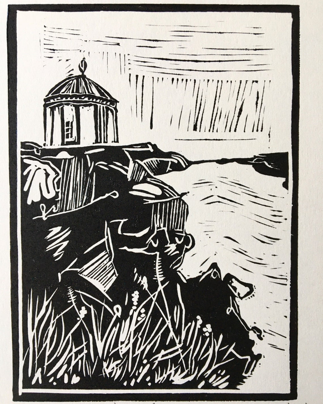 Mussenden Temple A4 Lino Print