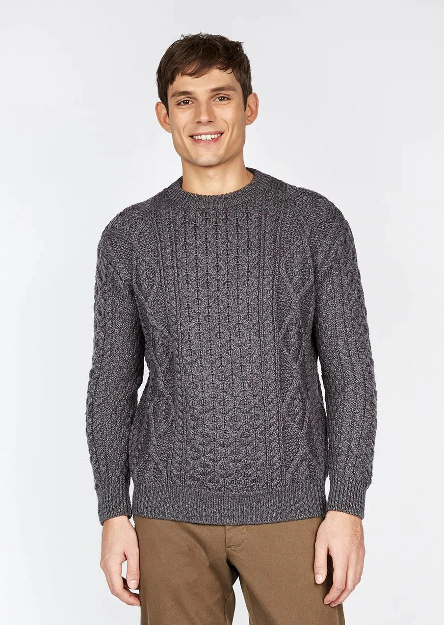 Fearnog Aran Sweater in Steel Marl