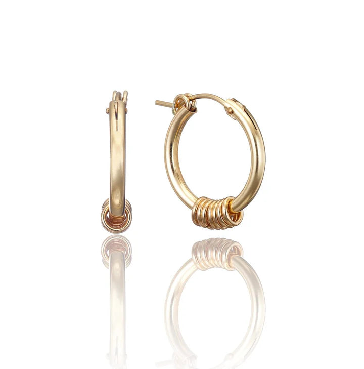 Infinity Midi Hoops 14kt Goldfill