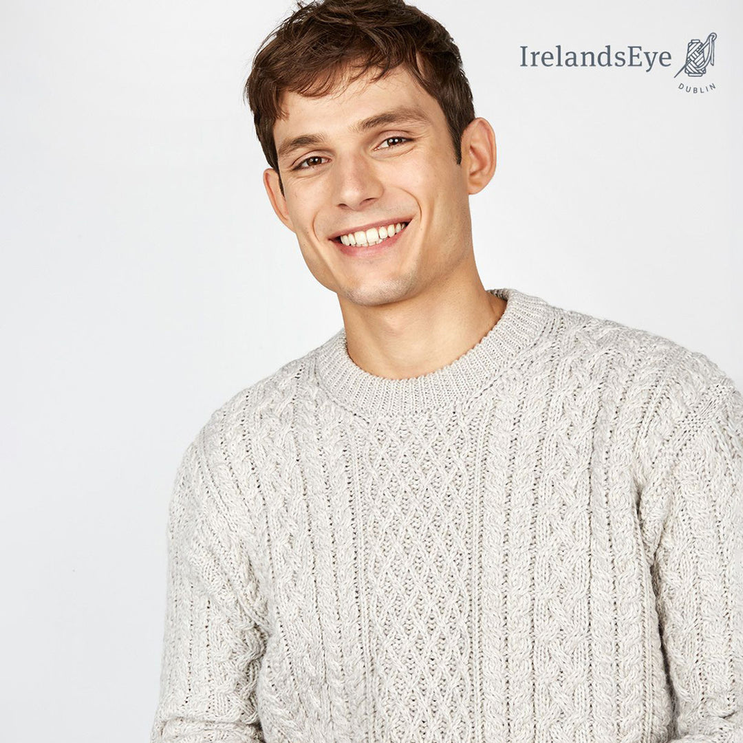 Fearnog Aran Sweater in Silver Marl