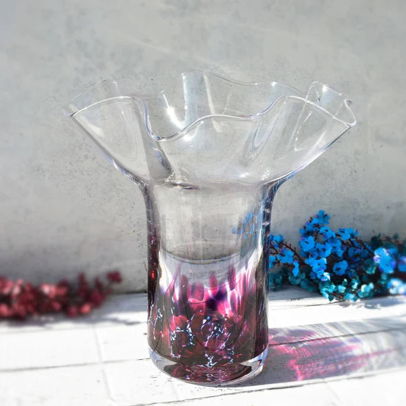 Berry Scalloped Vase