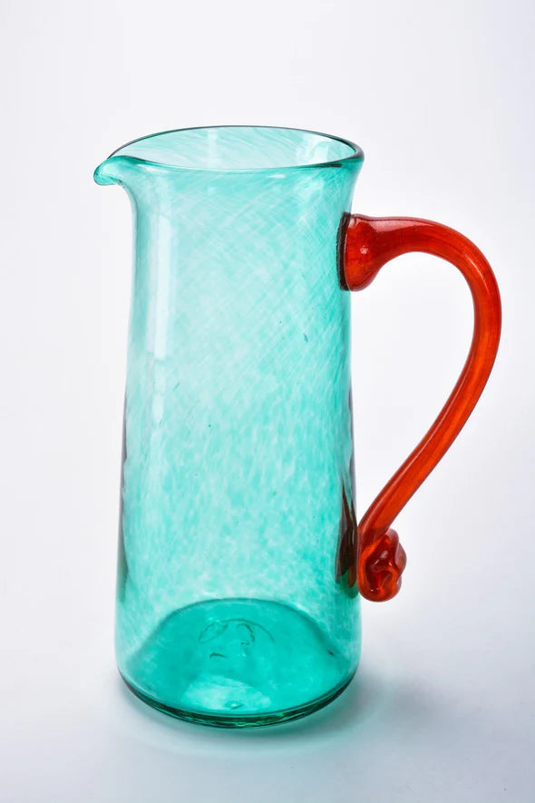 Tapered Green Glass Jug