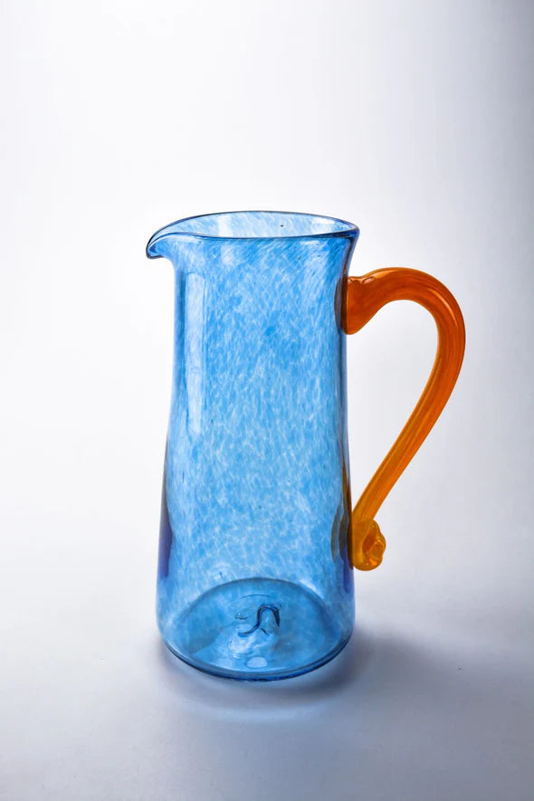Tapered Blue Glass Jug