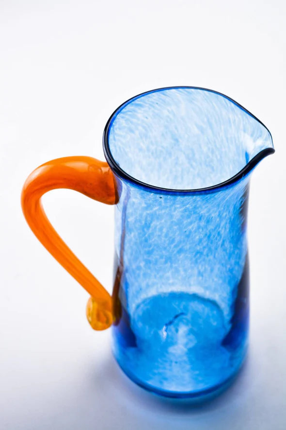 Tapered Blue Glass Jug