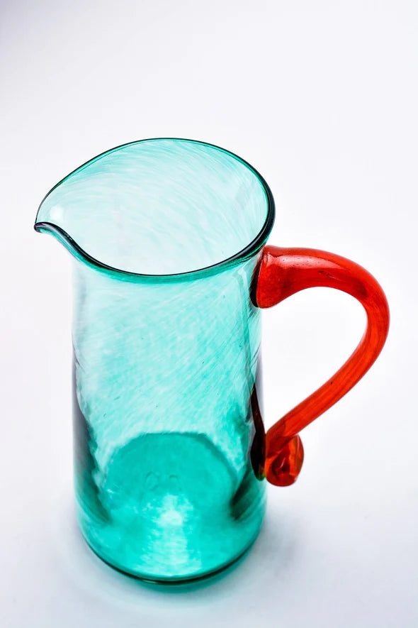 Tapered Green Glass Jug
