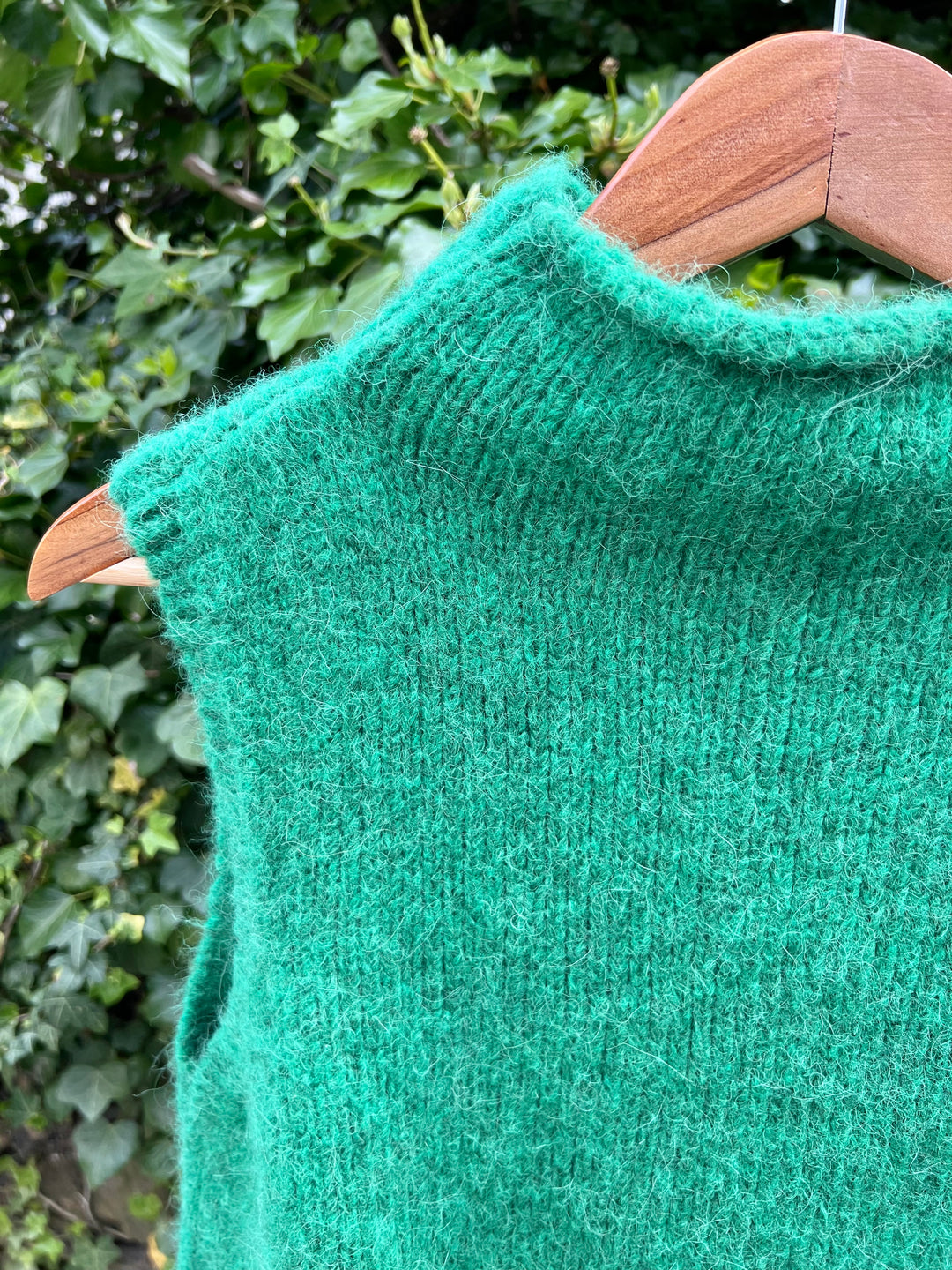 Roll Neck Tank Top Kelly Green