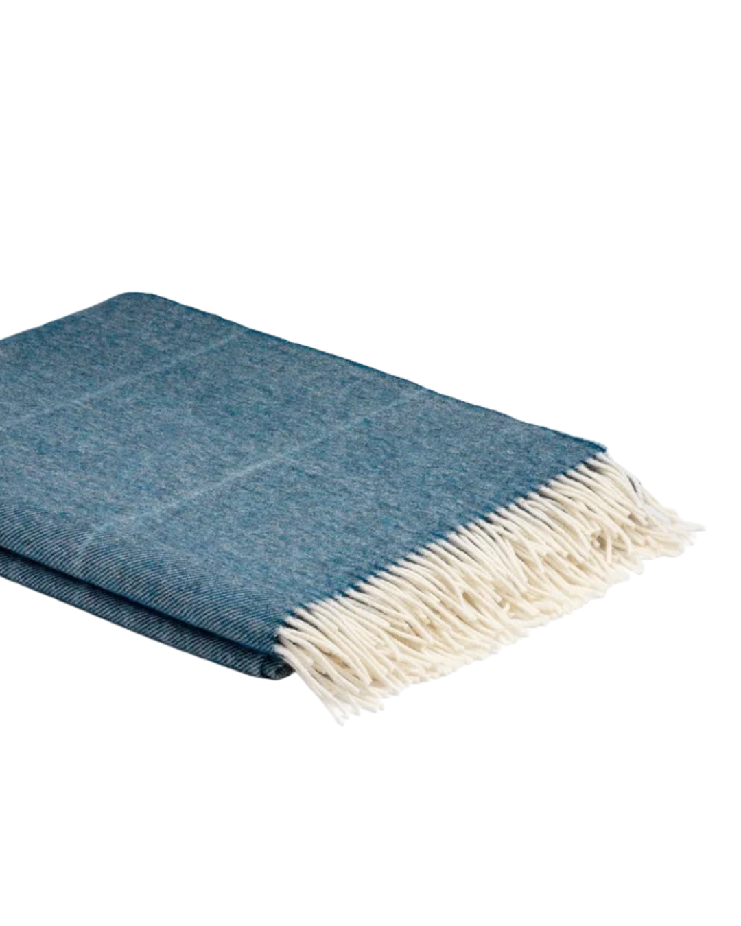 Alpaca & Merino Throw In Petrol Ombre Blue