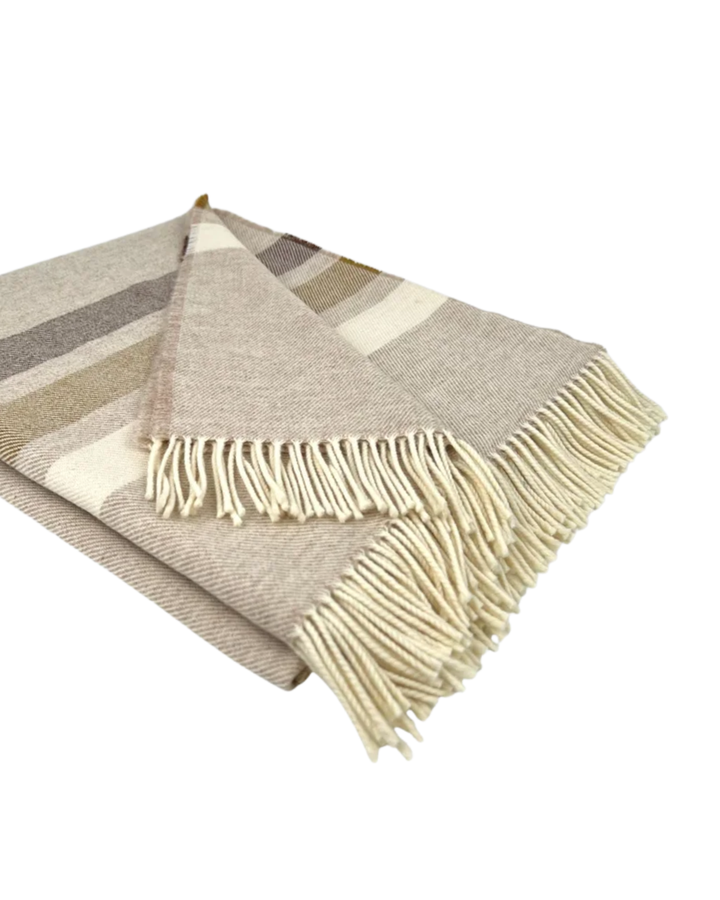 Merino Supersoft Throw in Toffee Roast
