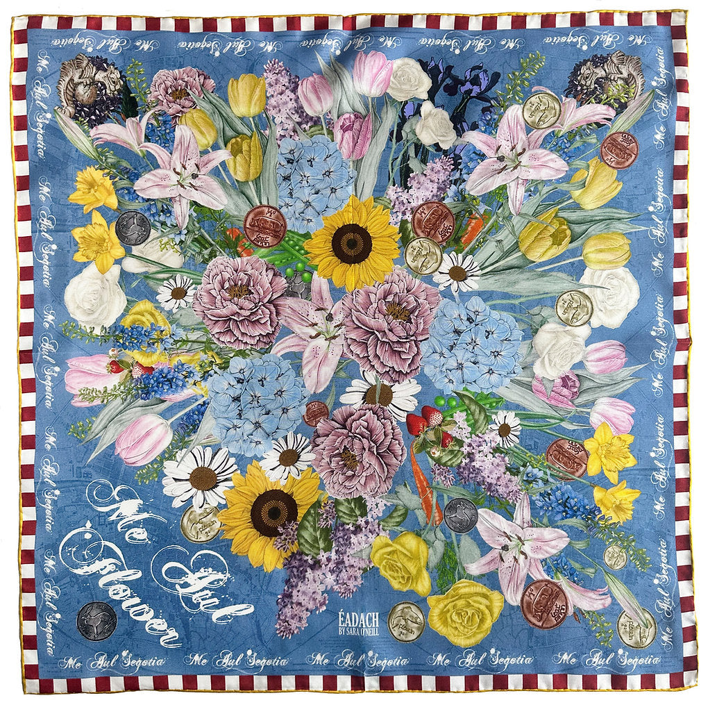 Me Aul Flower  - Small Silk Scarf