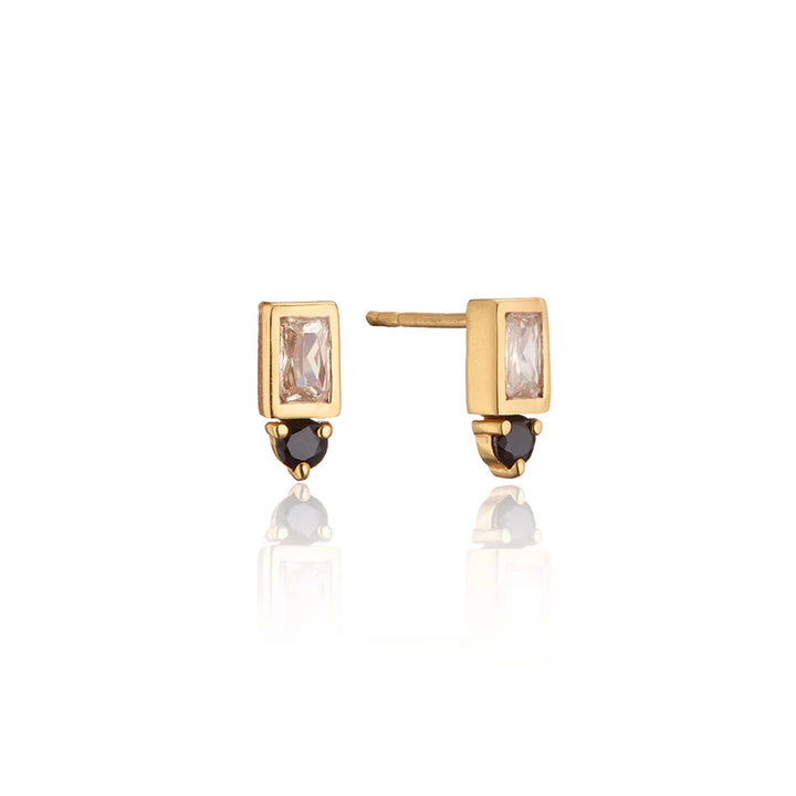 Meteor Studs in Vermeil & Cubic Zirconia