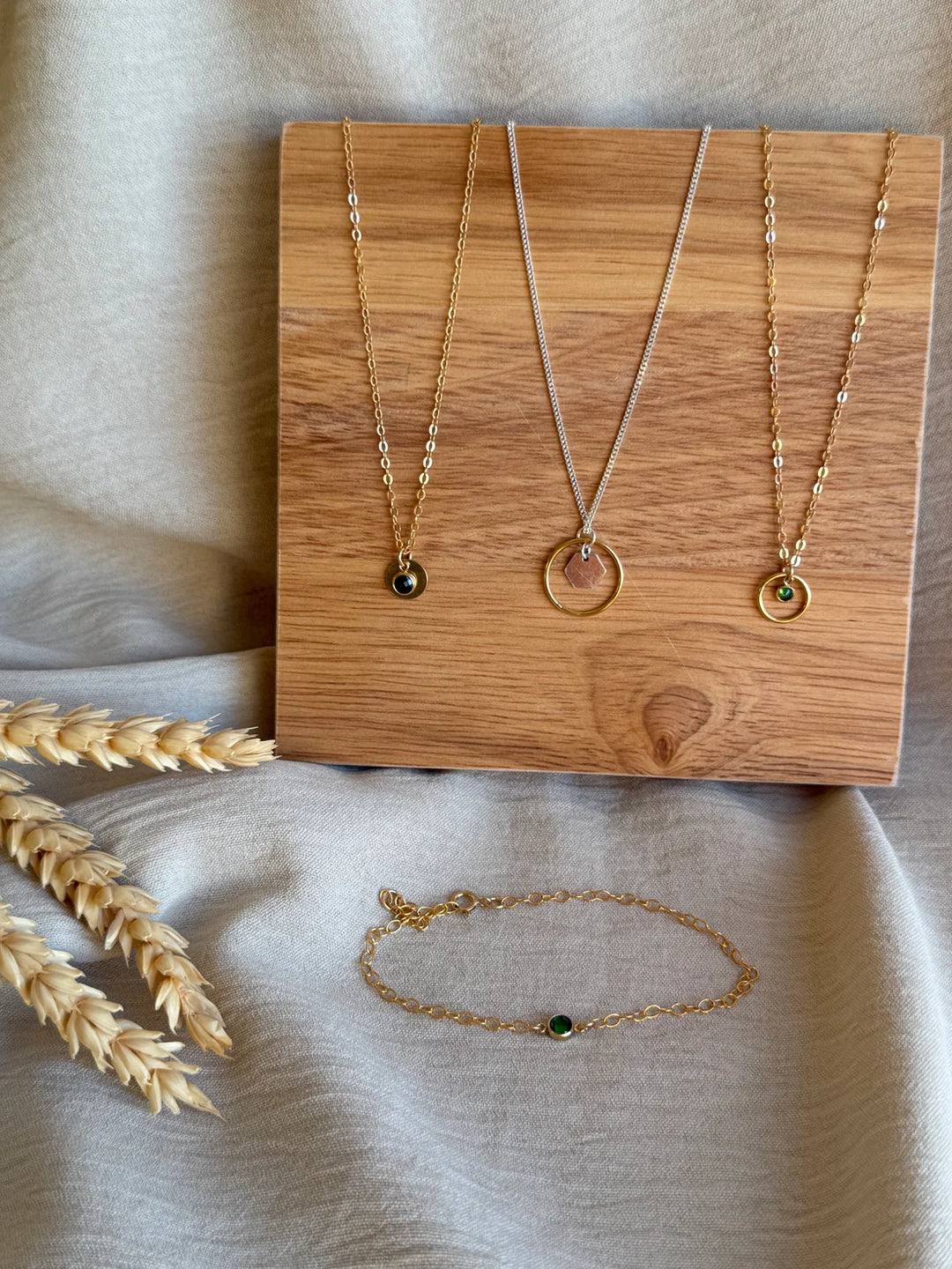 North Coast Rocks Necklace in Gold with Black Stone