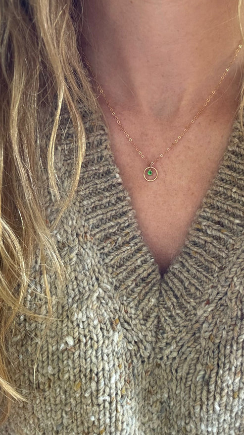 North Coast Rocks Necklace Gold & Green