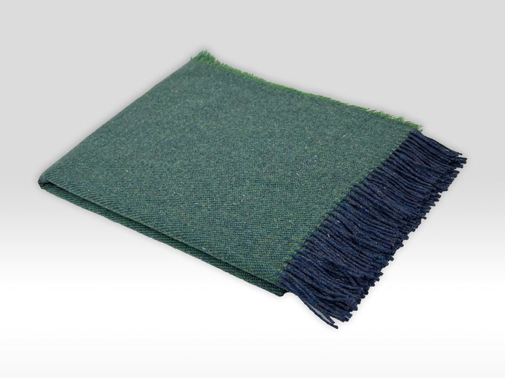 Recycled Merino Throw in Forever Pine