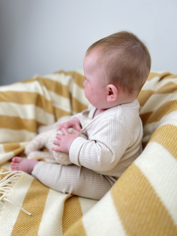 Lambswool Mini Blanket Playful Gold