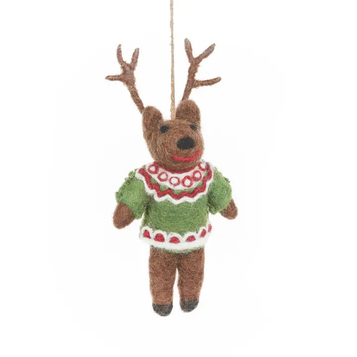 Retro Reindeer Hanging Decoration