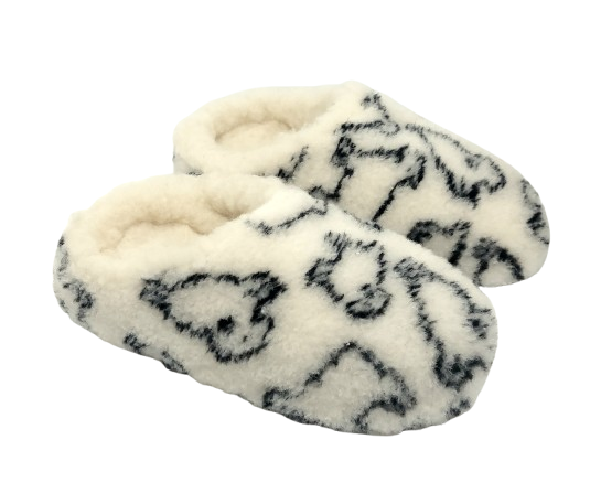 Fleece Wool Slippers Sheep Print Roma Style