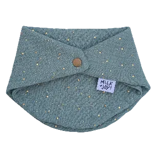 Sage Gold Spot Muslin Bib