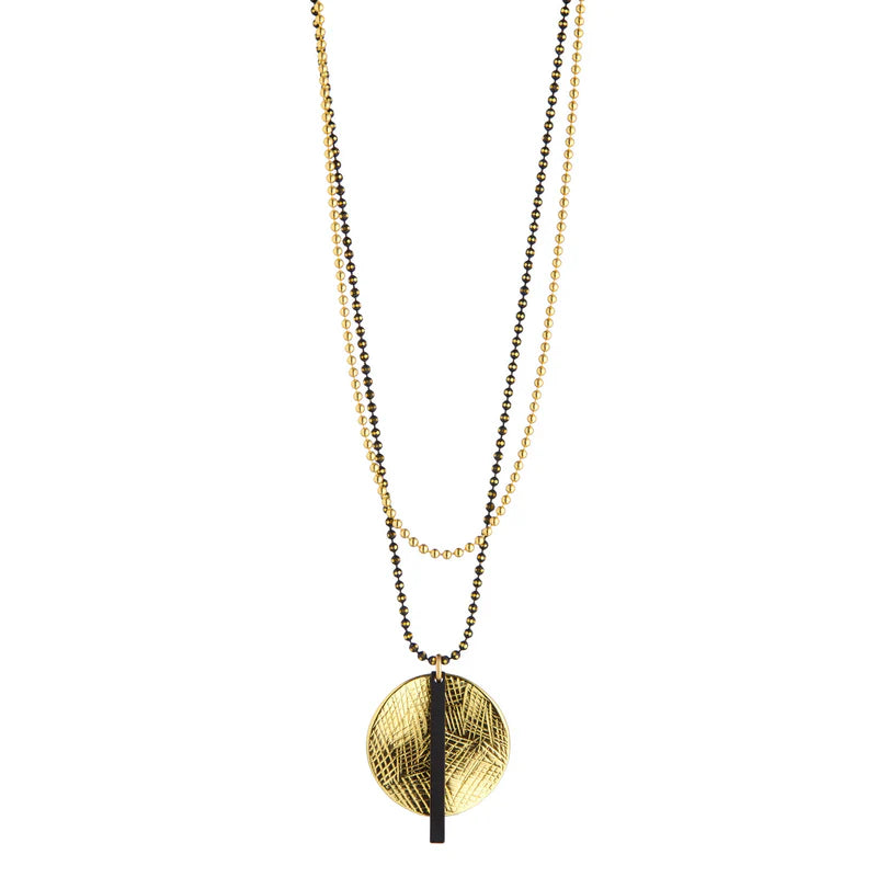 Scratched Stem Pendant in 14 kt Goldfill