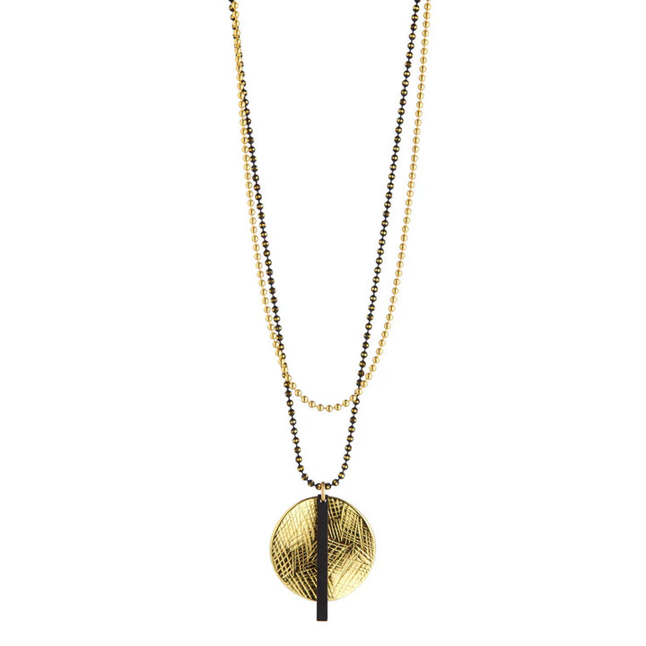 Scratched Stem Pendant in 14 kt Goldfill