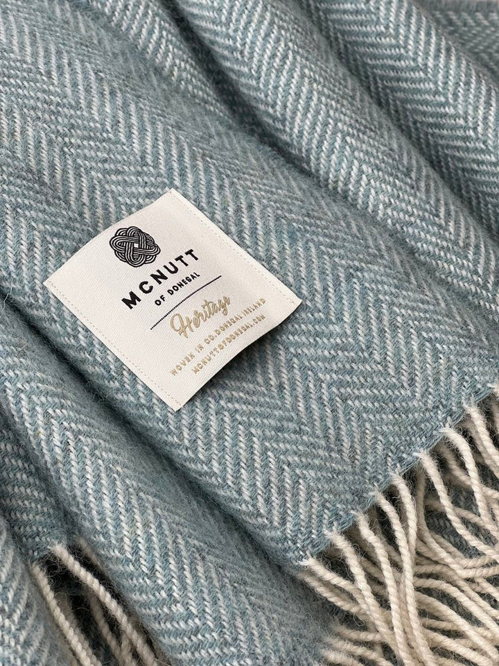 Heritage Merino Throw in Sea Green