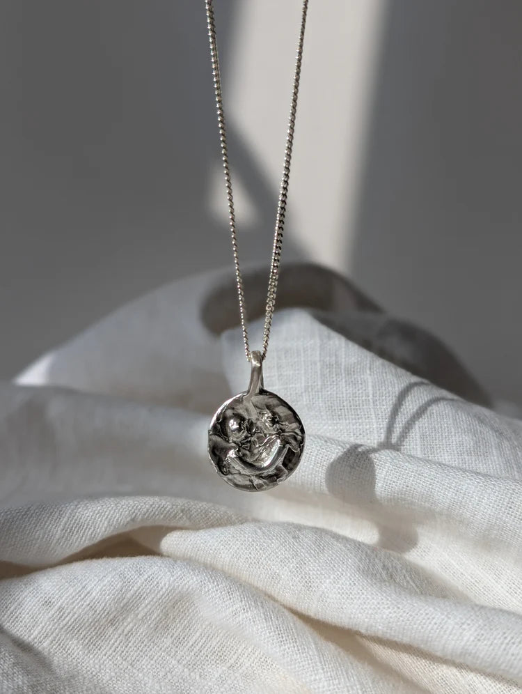 Sasta Smiley - Happy Sad Silver Pendant