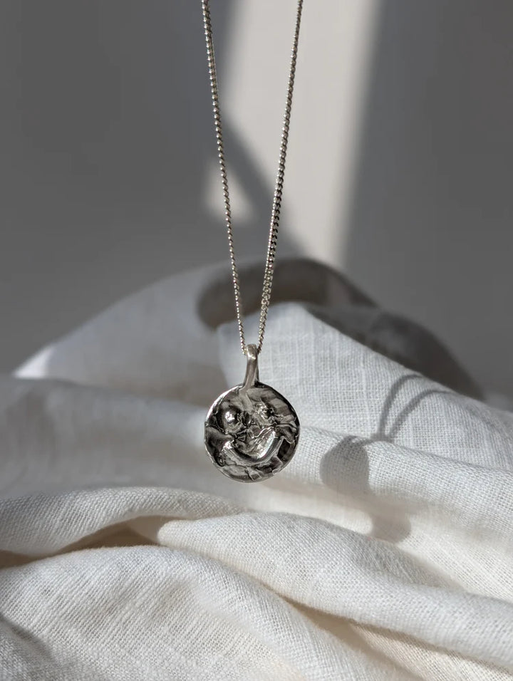 Sasta Smiley - Happy Sad Silver Pendant