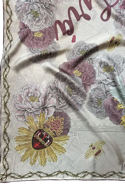 Valetine Ghost Silk Scarf - 90cm